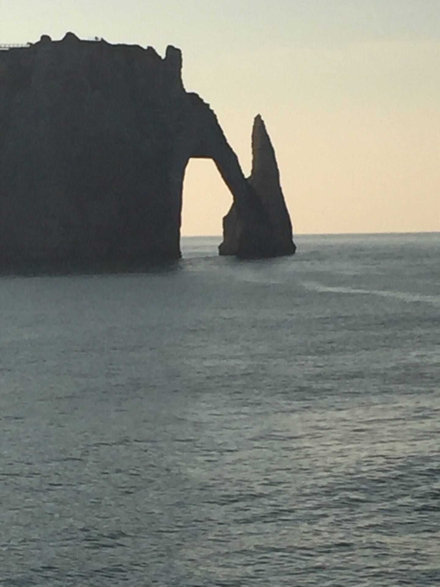 Vue sur l'aiguille des falaises d'Etretat