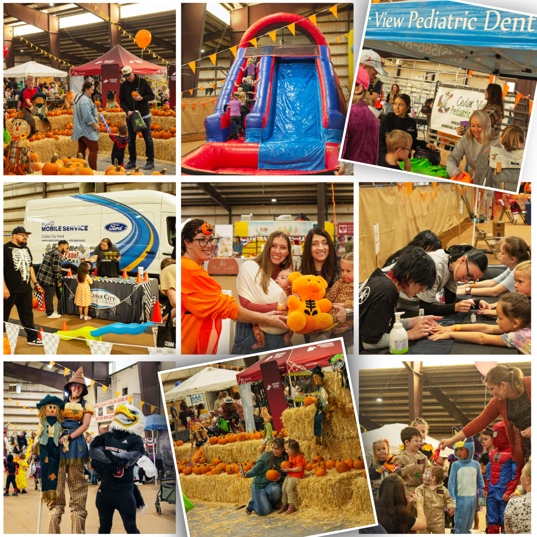 Collage of photos from the 2025 Pumpkin Festival