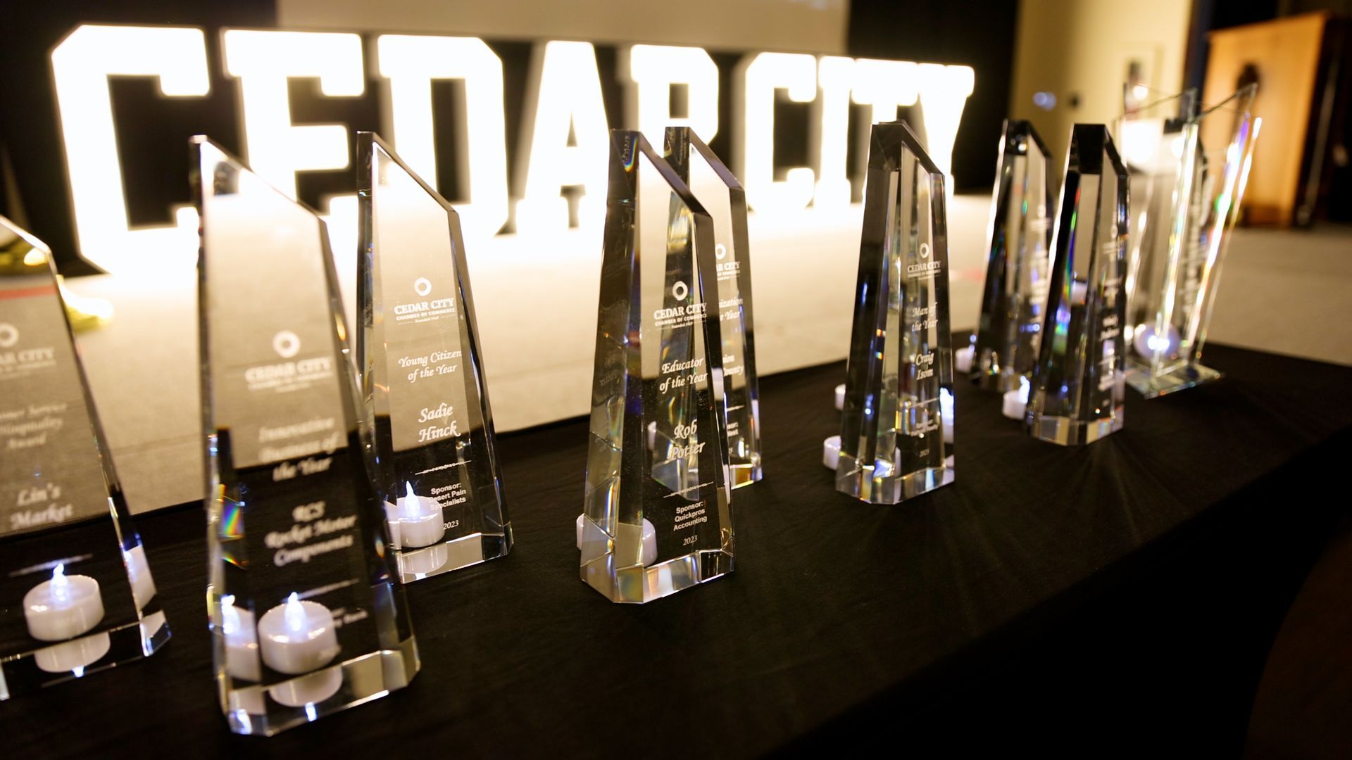 photo of awards for best of cedar city awards gala