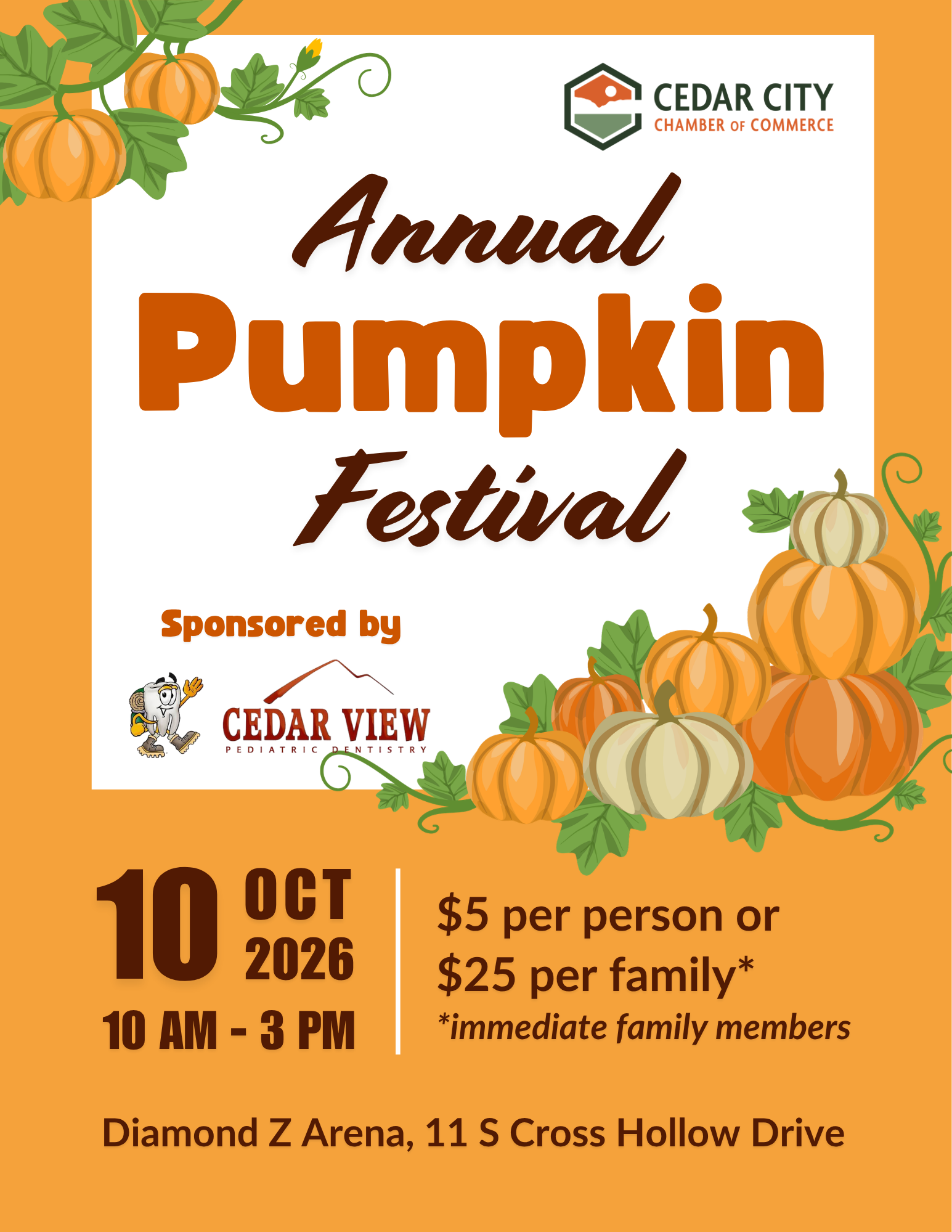 Flyer for 2026 pumpkin festival