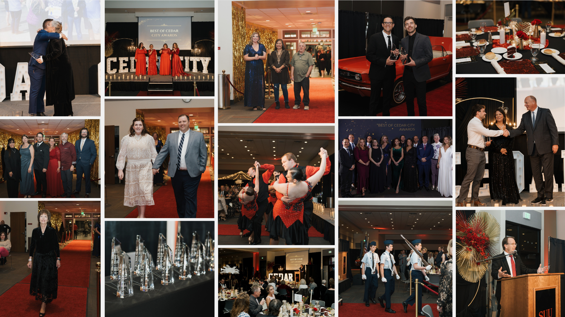 Photo collage of Best of Cedar City awards gala