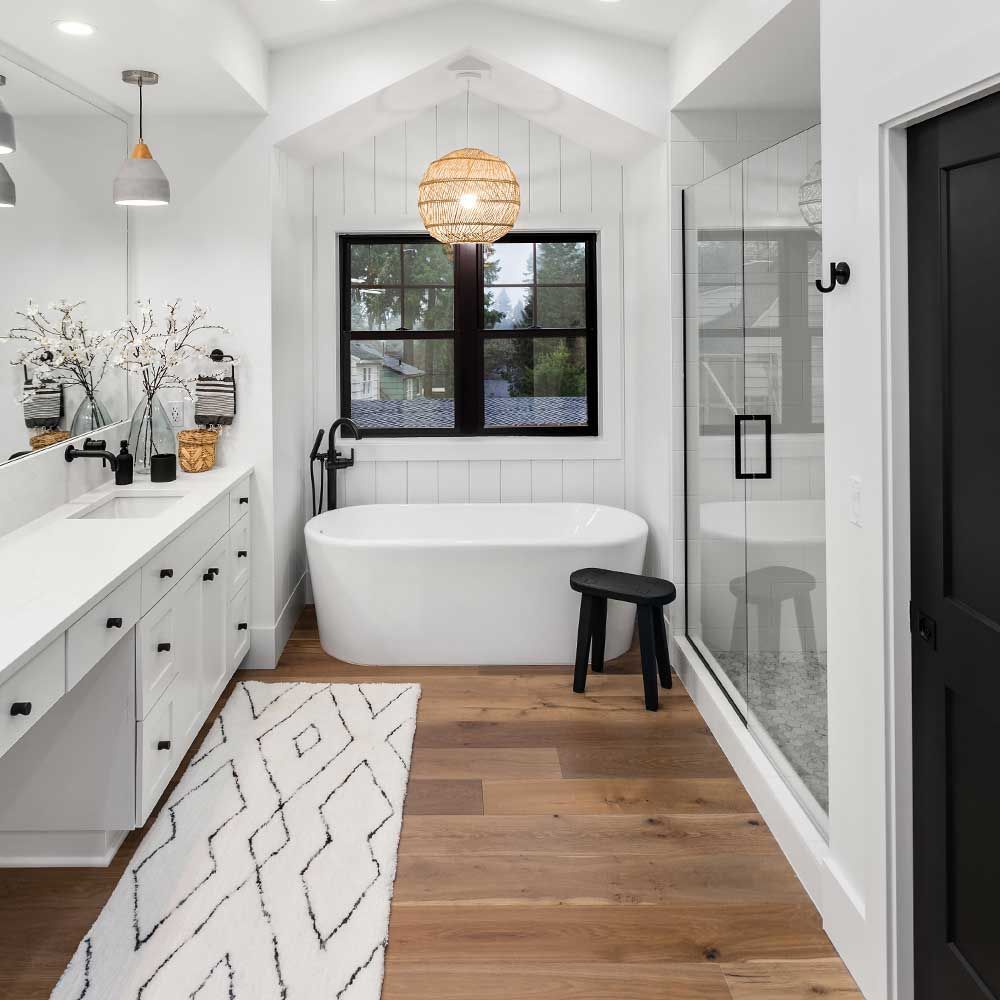 Beautiful bathroom in luxury home 