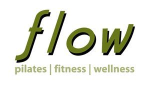 A logo for flow pilates fitness and wellness