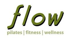 A logo for flow pilates fitness and wellness