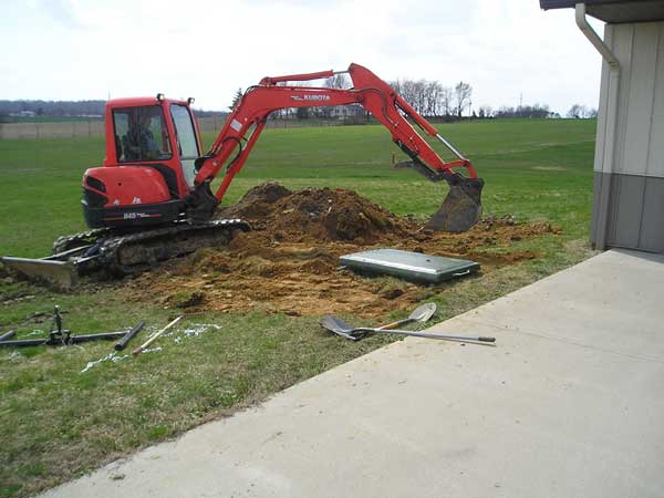STEP 4: Backfill The Hole | Oakland City, IN | Integrity Storm Shelters LLC