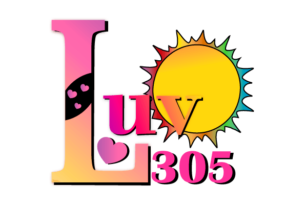 A logo for uv 305 with a sun in the middle