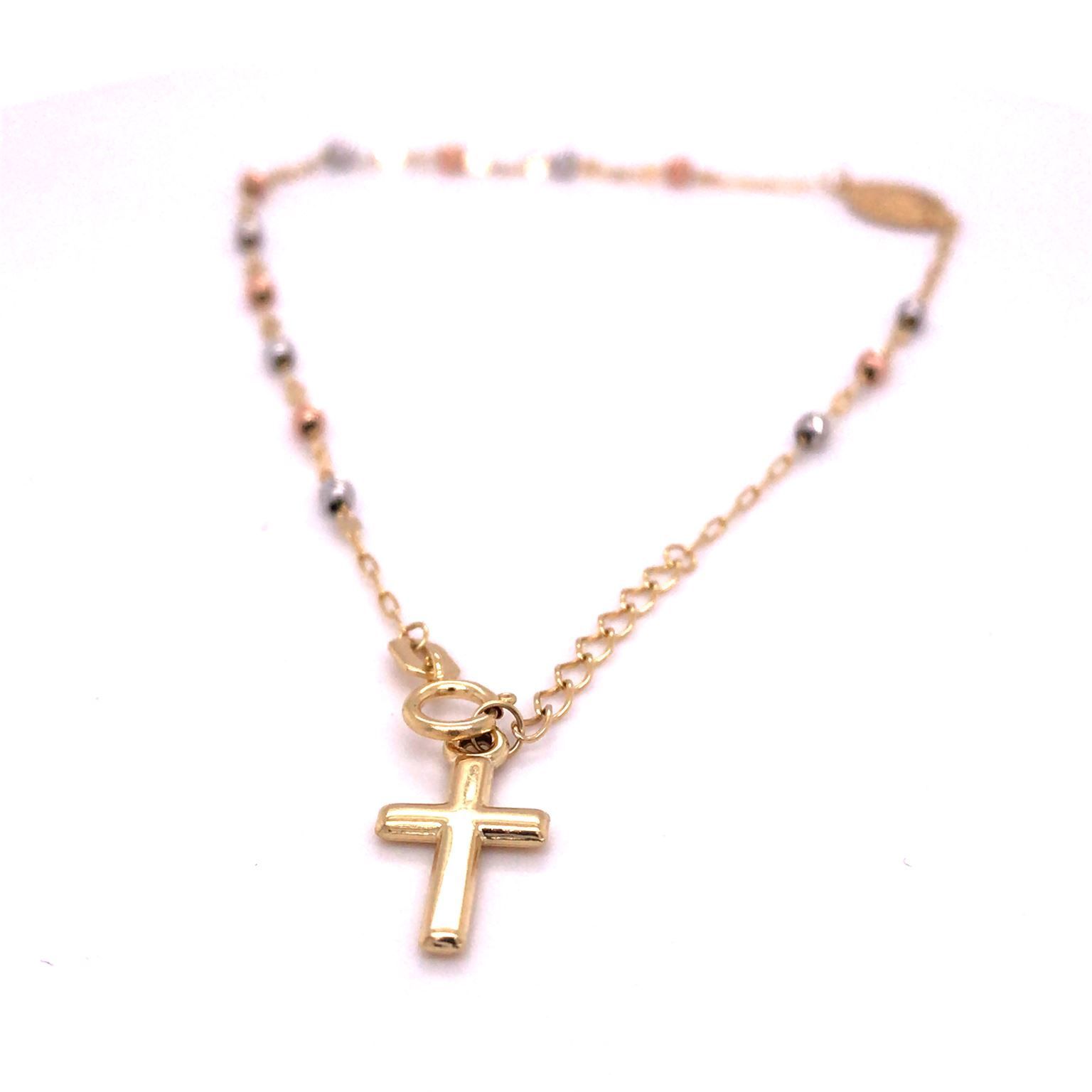 Rosario tipo pulsera 10K