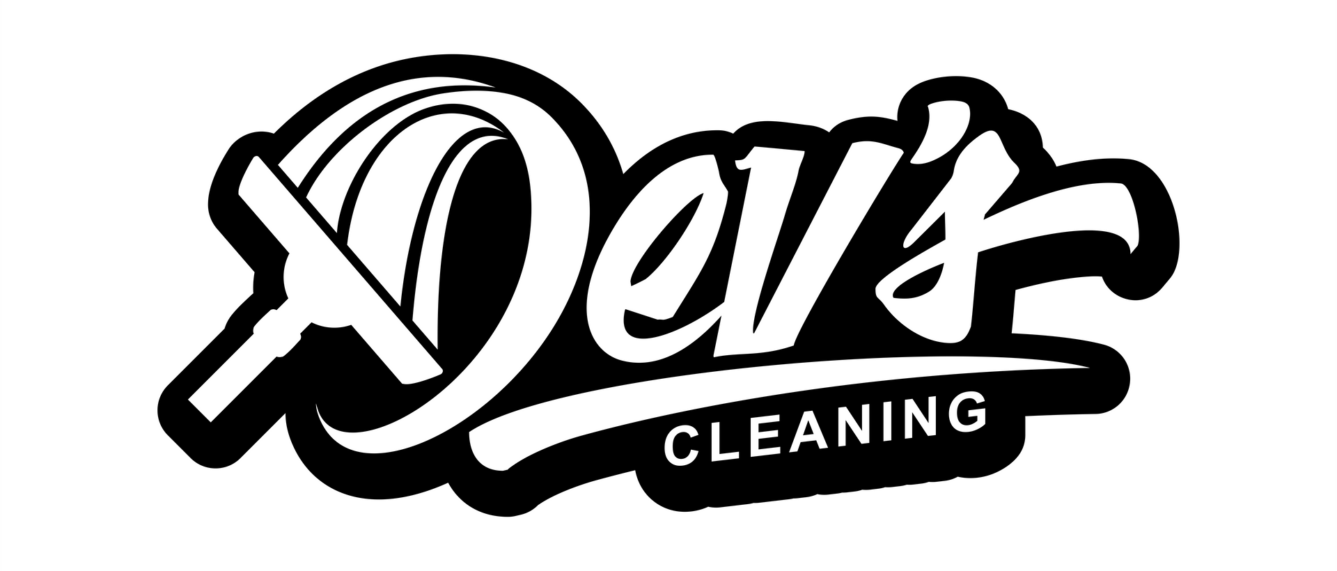 A black and white logo for devs cleaning company.