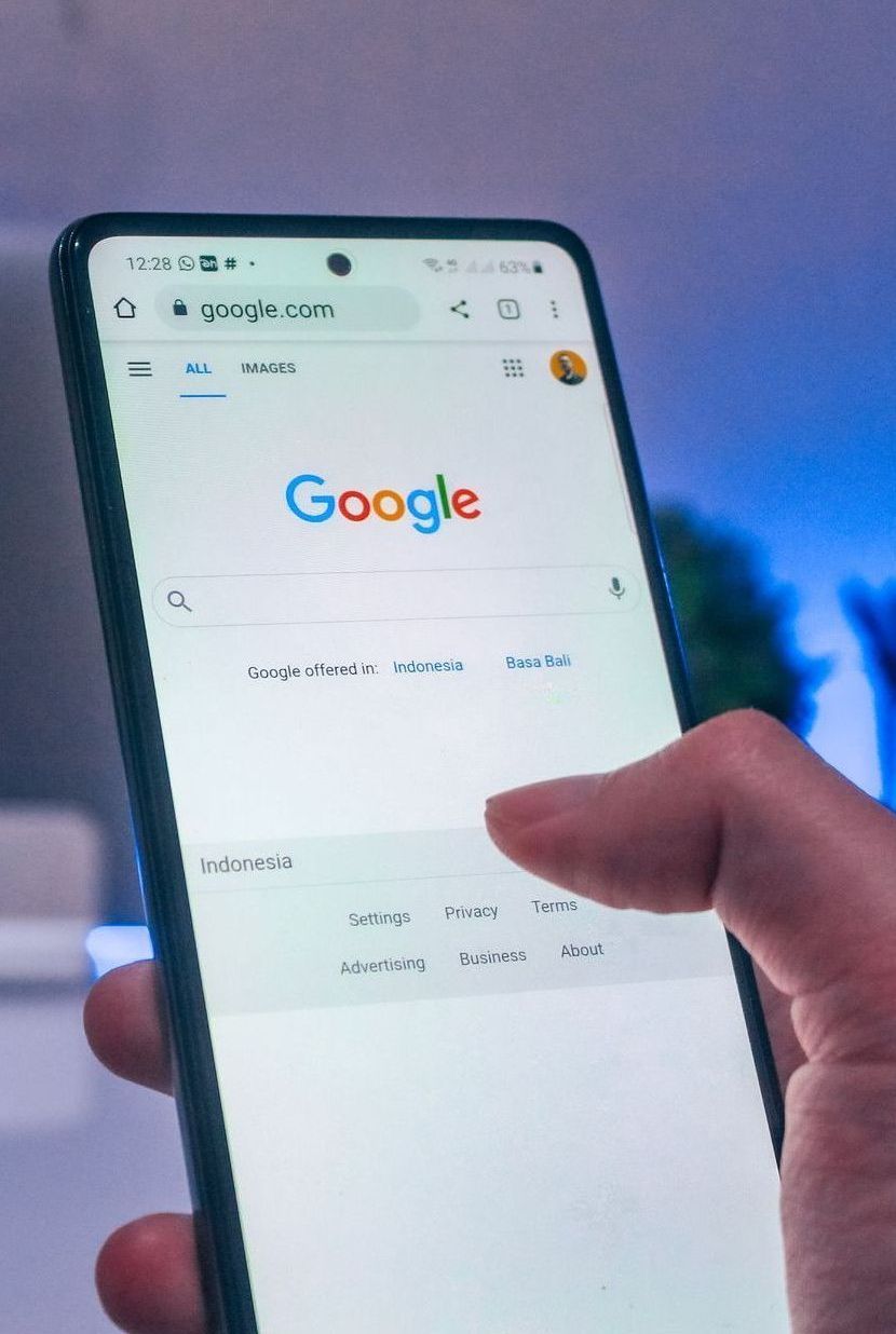 doing a google search on a phone