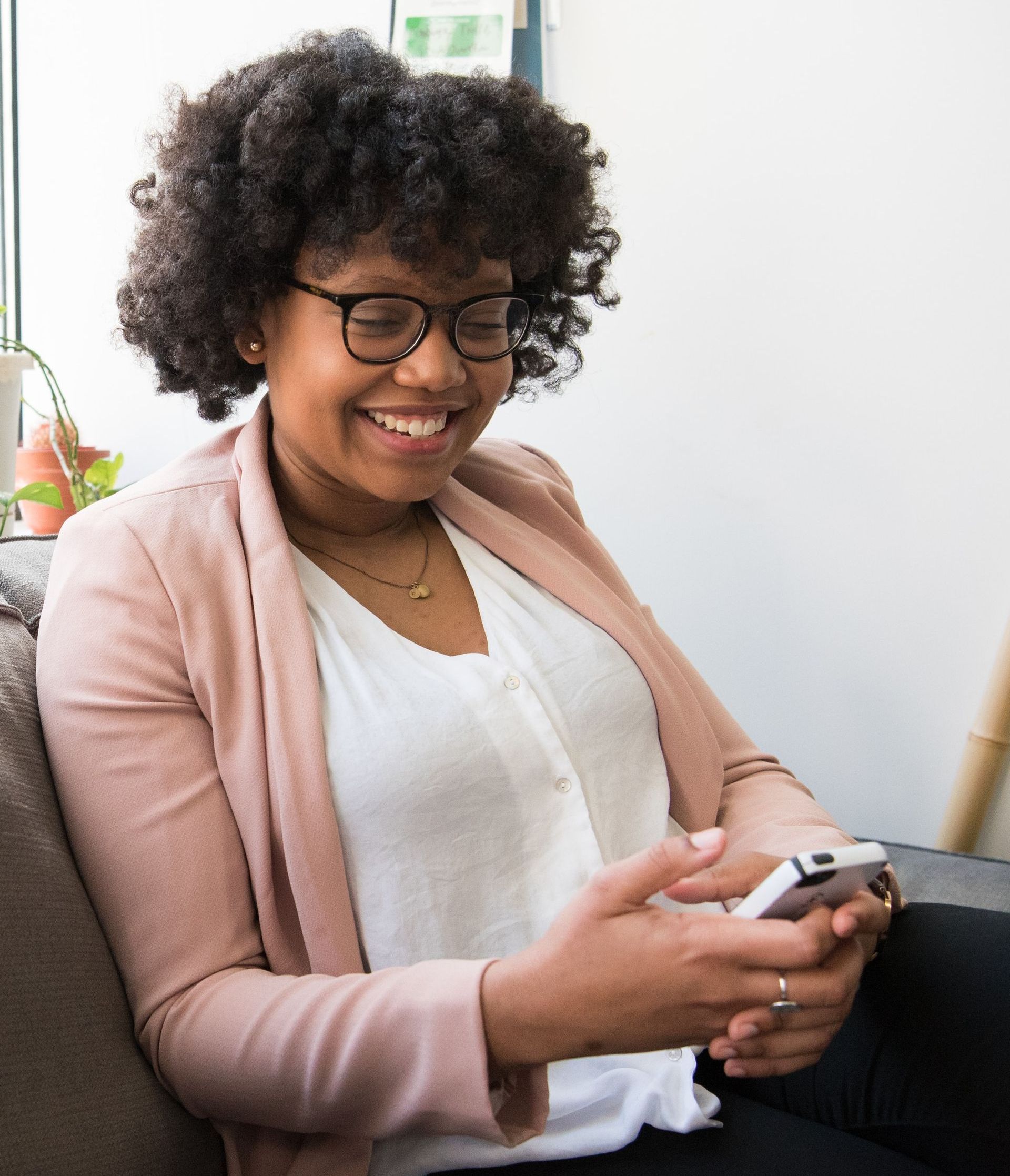 woman on a phone