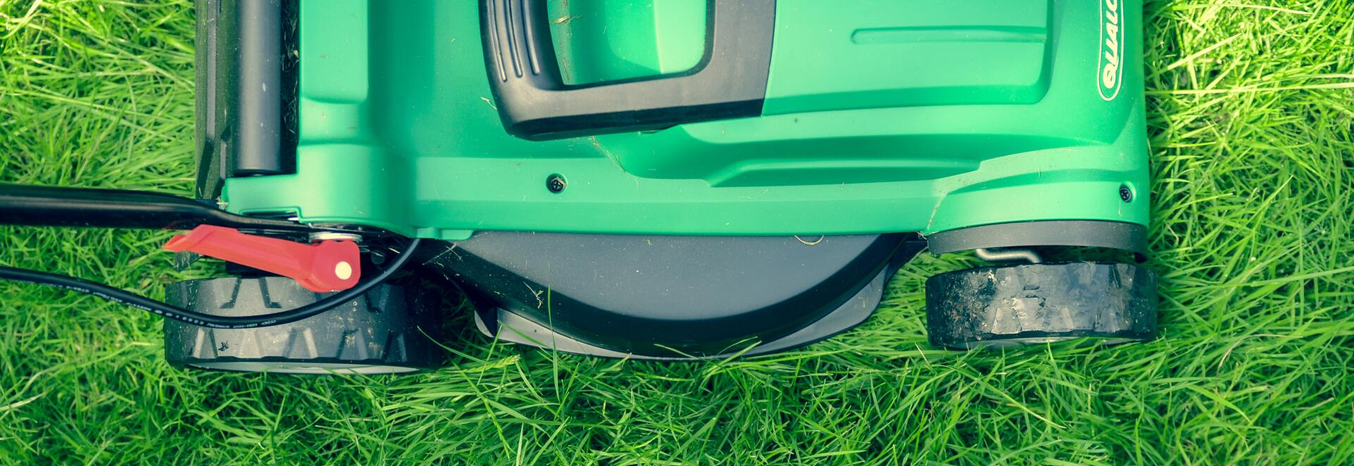 mowing the lawn