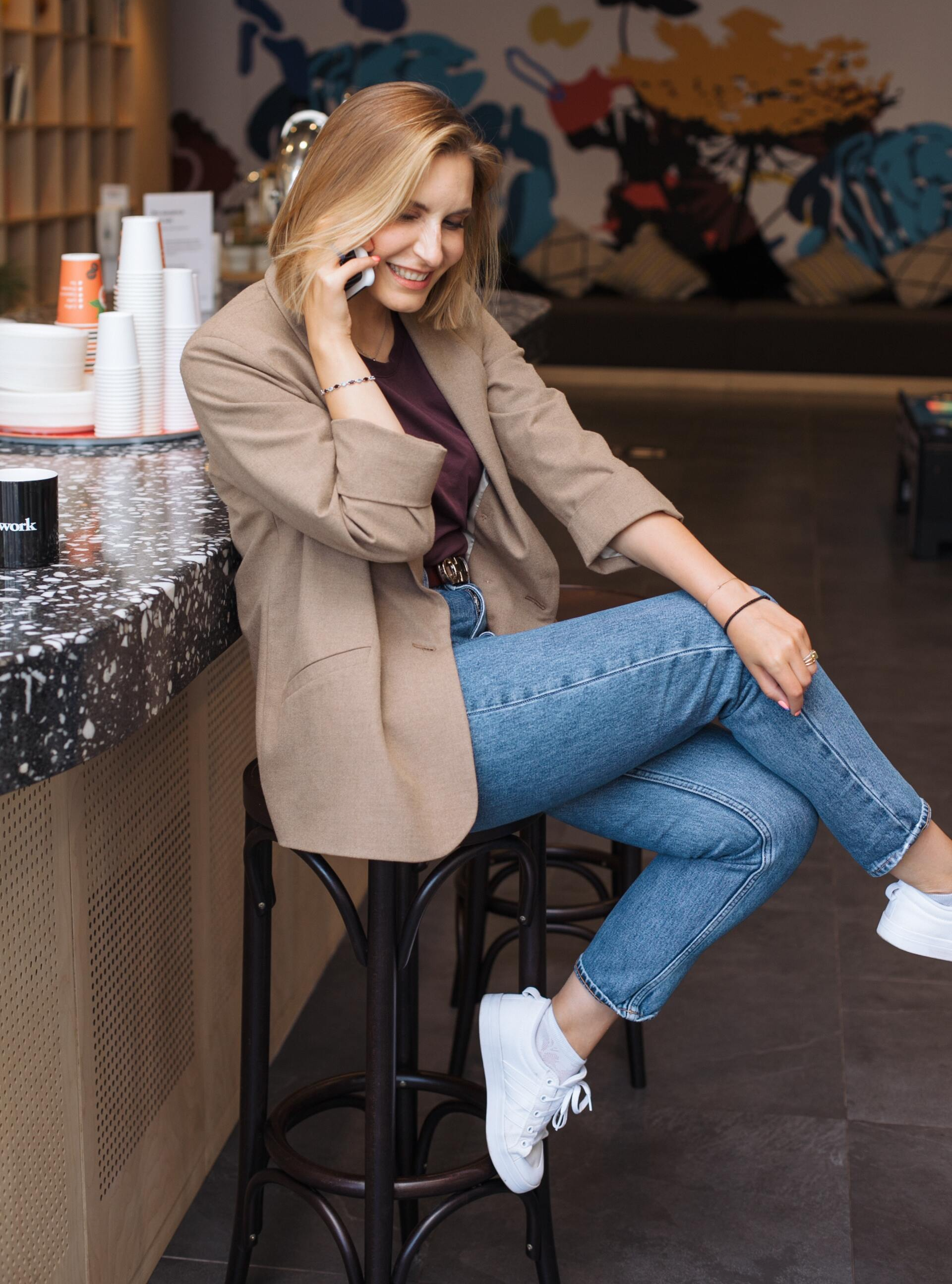 woman on phone