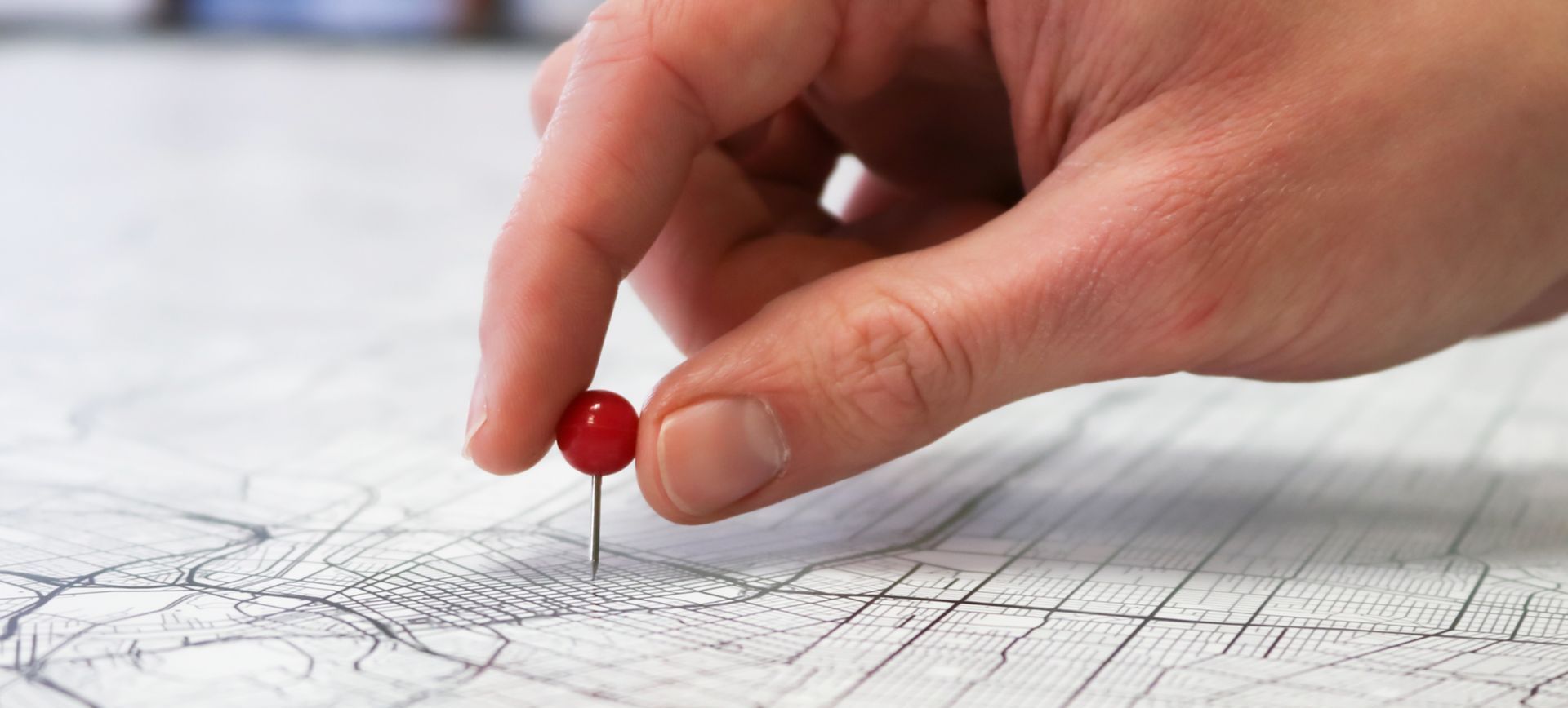 putting a pin in a map