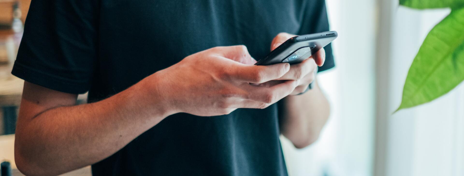 man on phone