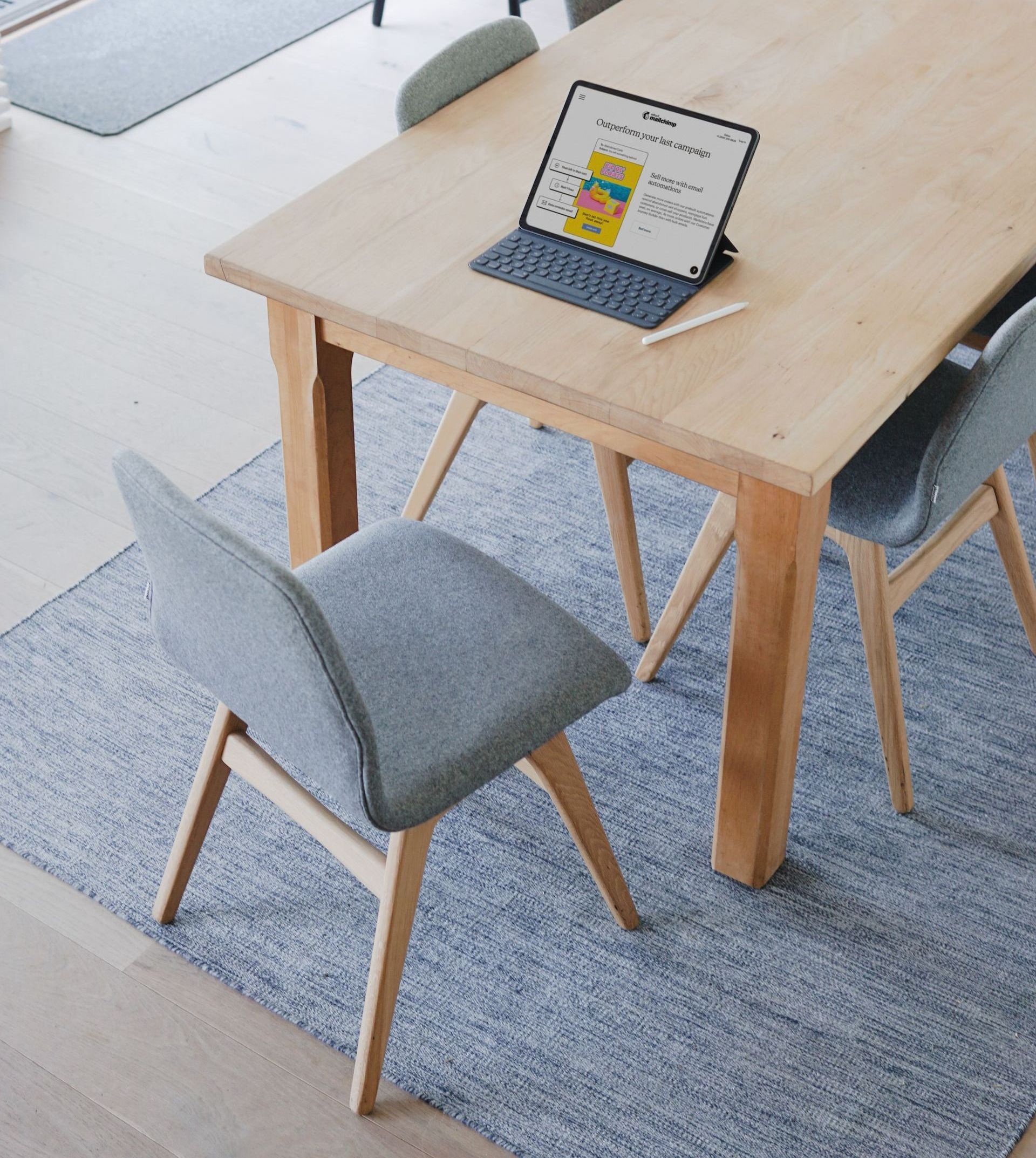laptop on table
