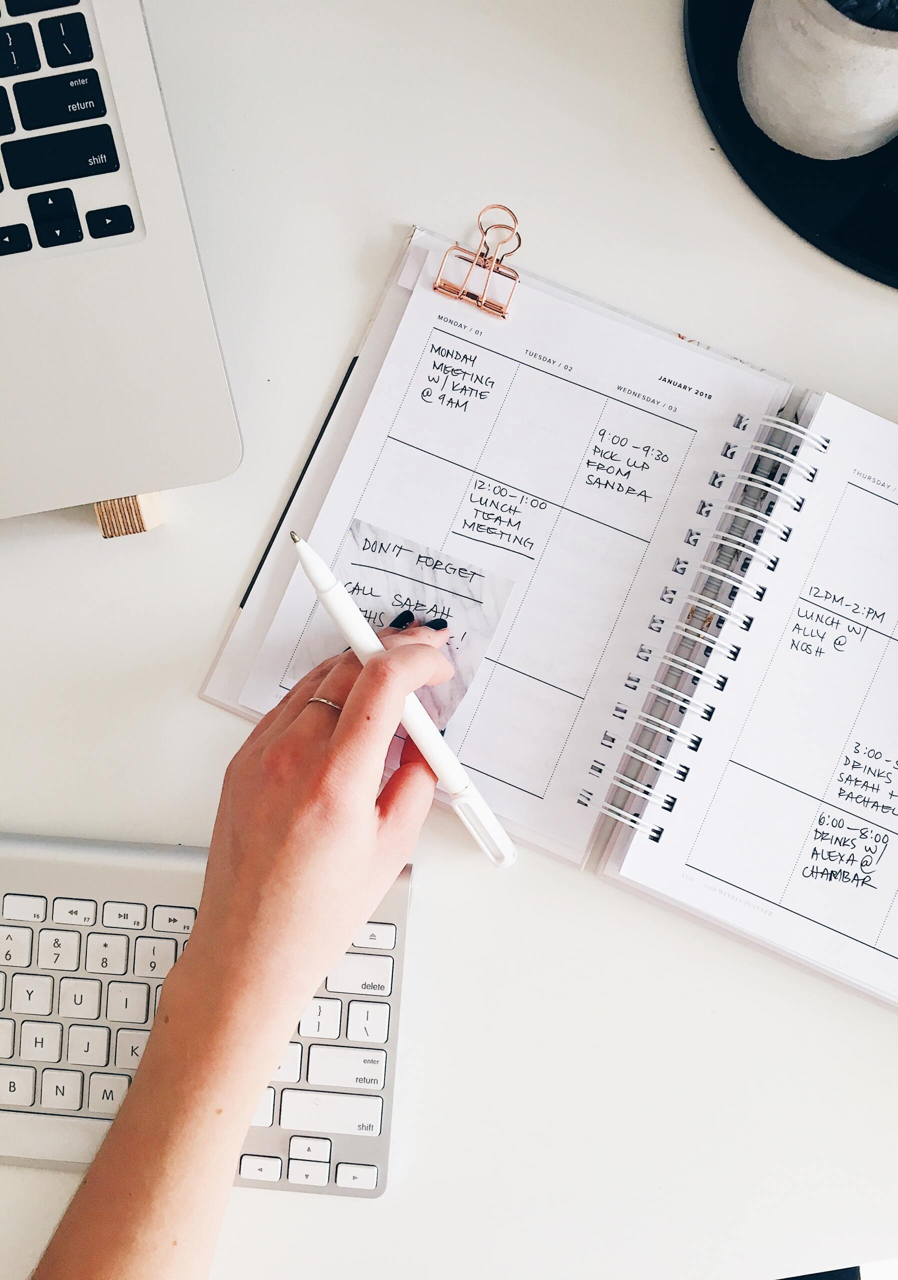 scheduling in a calendar