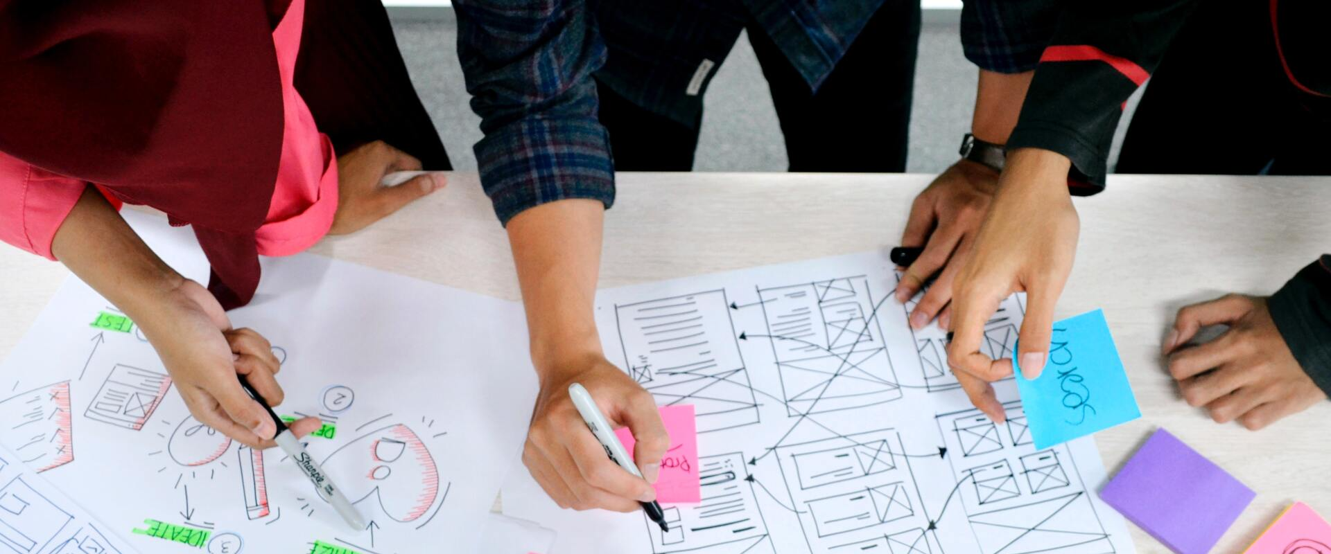 people designing