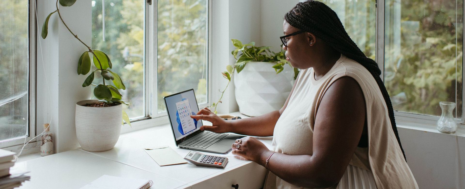 woman working