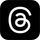 Black icon with the white Threads logo centered in a rounded square