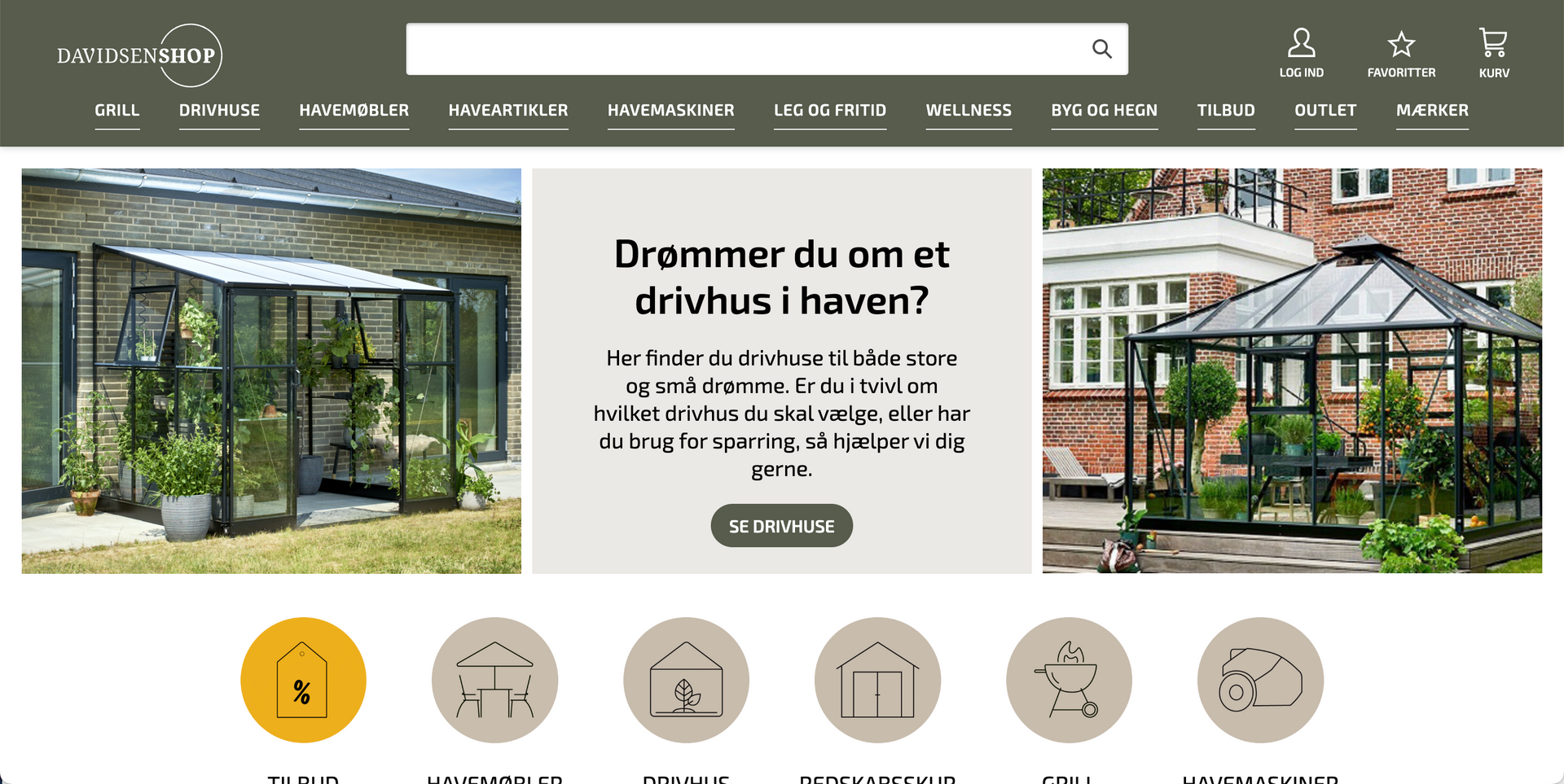 Forsiden på Davidsenshop