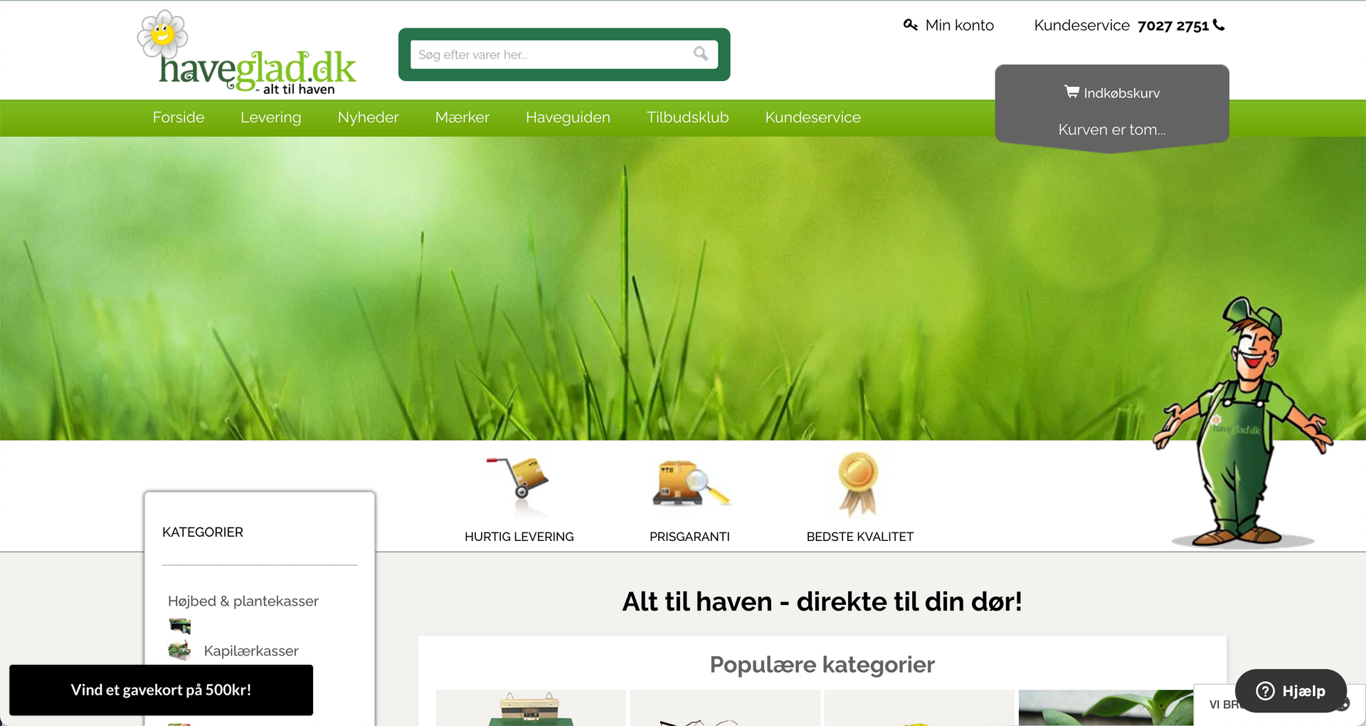 Forsiden på haveglad.dk
