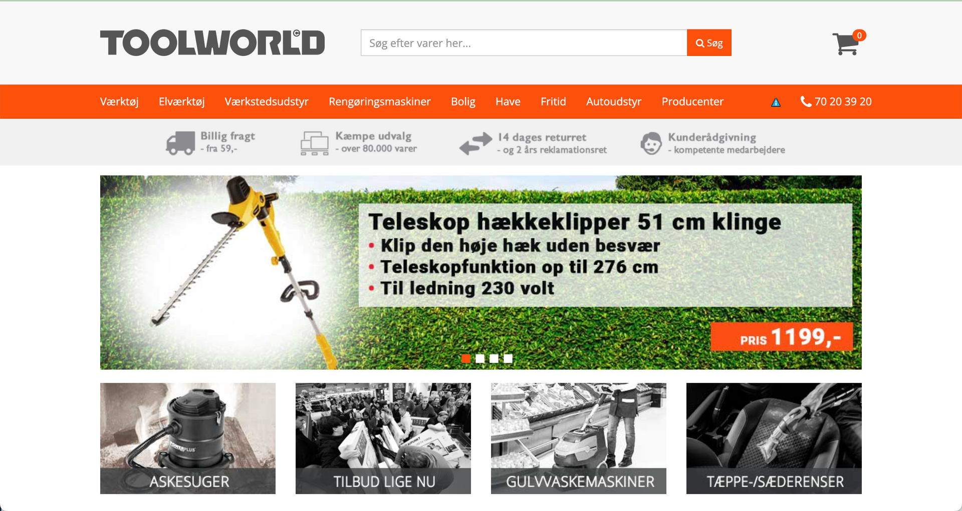 Forsiden på toolworld.dk