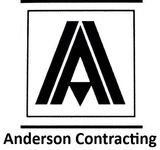 Logo of Anderson Contracting: a large black "A" in a white square, with the words "Anderson Contracting" below.