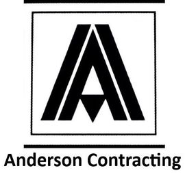 Logo of Anderson Contracting: a large black "A" in a white square, with the words "Anderson Contracting" below.