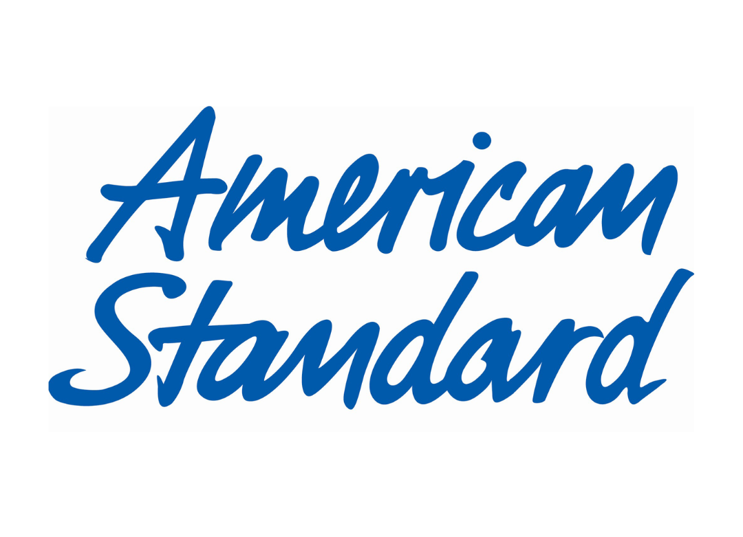 Full Time Heating & Cooling | The american standard logo is blue and white on a white background.