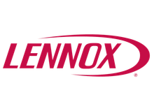 Full Time Heating & Cooling | The lennox logo is red and white on a white background.