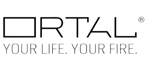 Full Time Heating & Cooling | The logo for ortal your life your fire is black and white.