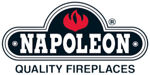 Full Time Heating & Cooling | Napoleon quality fireplaces logo on a white background