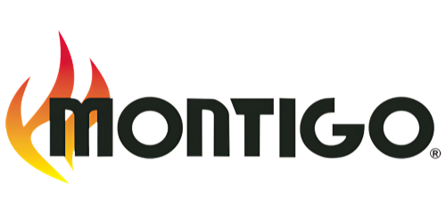 Full Time Heating & Cooling | A logo for montigo with a fire coming out of it
