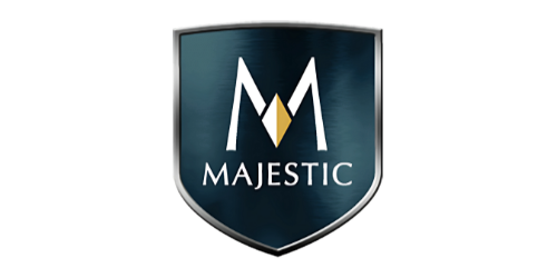 Full Time Heating & Cooling | The majestic logo is a shield with a m on it.