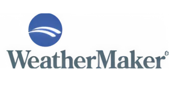 Full Time Heating & Cooling | A blue and white weathermaker logo on a white background