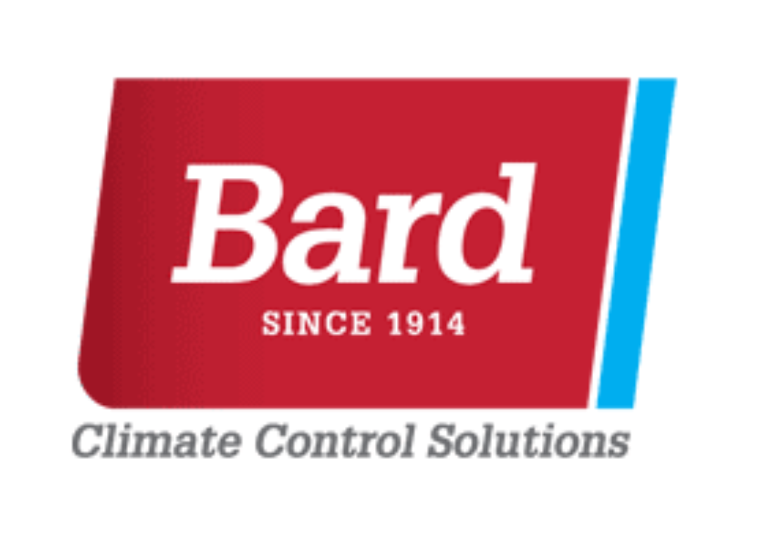 Full Time Heating & Cooling | A red and blue logo for bard climate control solutions
