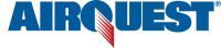 Full Time Heating & Cooling | The logo for airquest is blue and red with a red arrow in the middle.