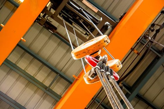 Orange Crane Pulley Over — Carroll OH — Buckeye Crane & Hoist