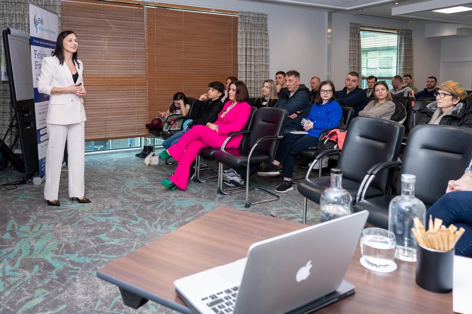 Expert accountant for startups in Ireland giving a talk