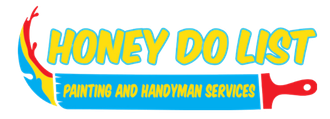 Honey Do List painting and handyman services logo with a colorful paintbrush