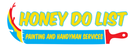 Honey Do List painting and handyman services logo with a colorful paintbrush