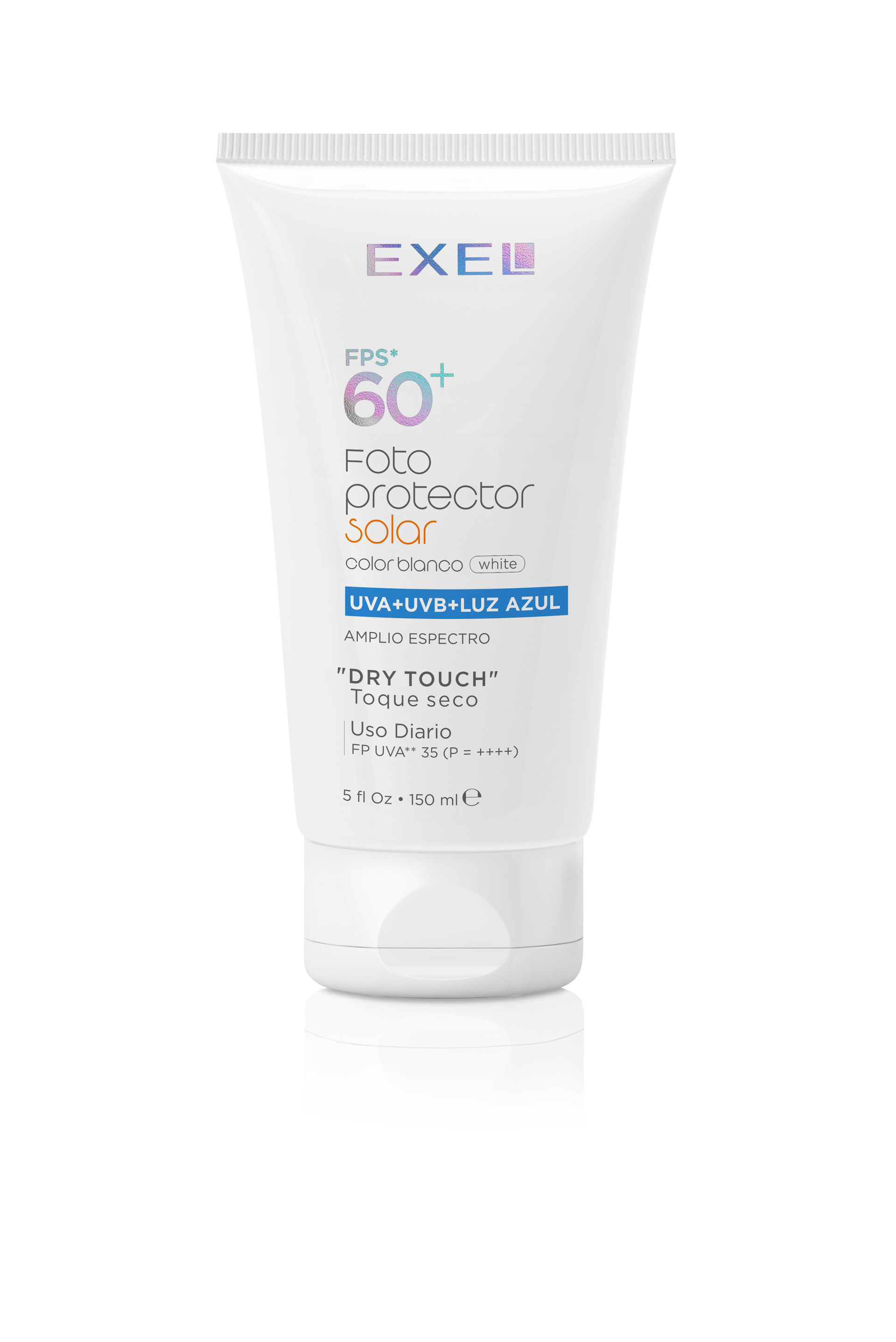 FOTOPROTECTOR SOLAR FPS 60 Toque seco. Color blanco. 50 ml