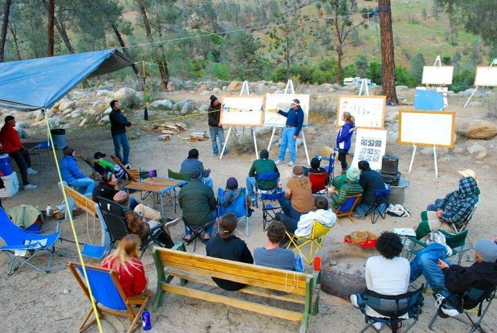 People learn about whitewater rafting