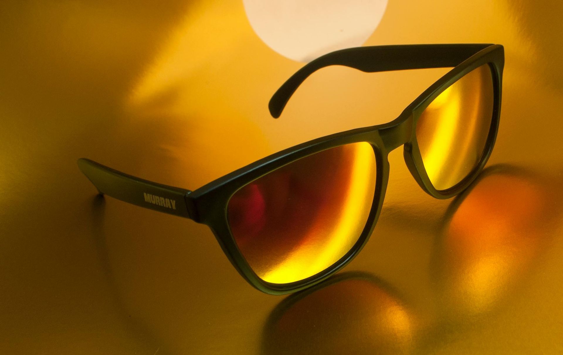sunglasses with orange background