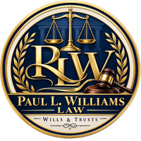 Paul L. Williams & Associates logo in gold serif text on a white background