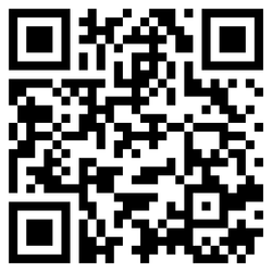 QR code with a pattern of black and white squares containing encoded data.