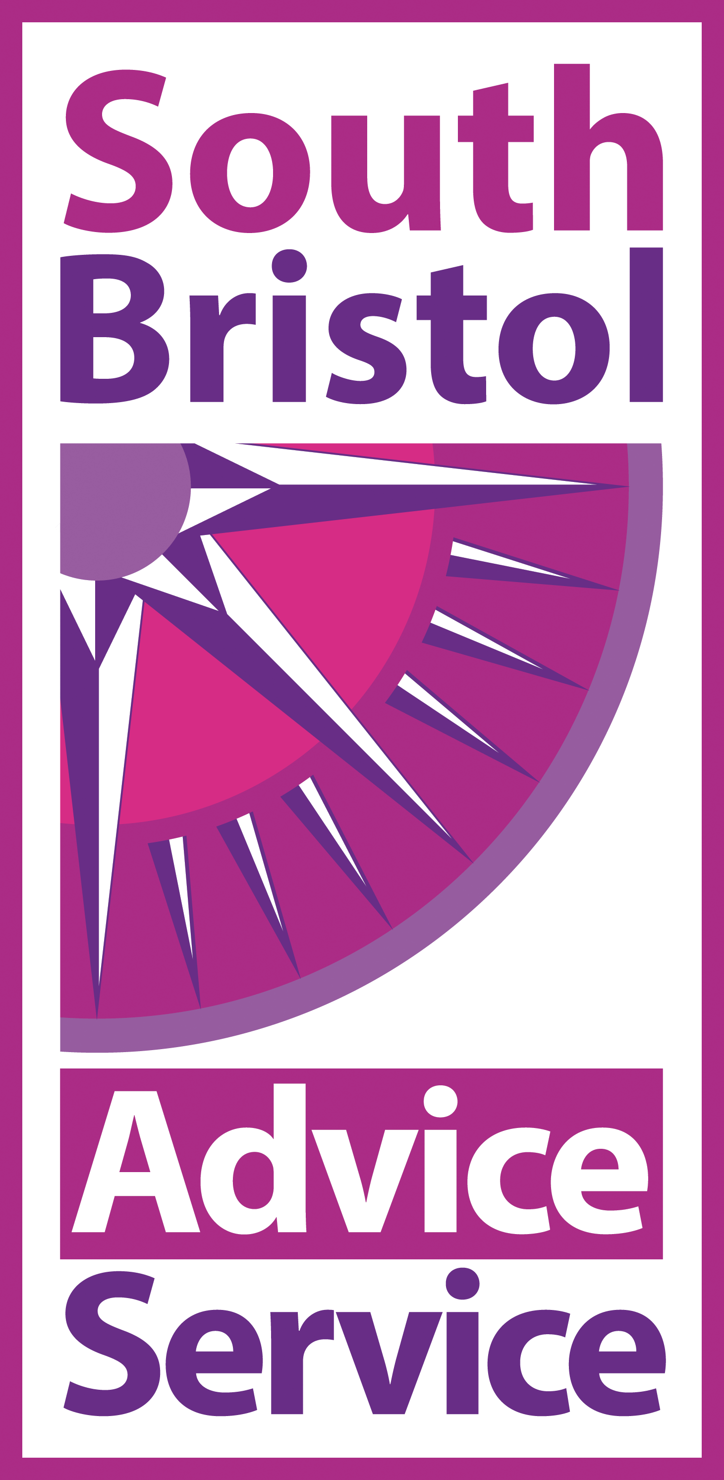 The Anchor Society Bristol | The logo for south bristol advice service is purple and white.