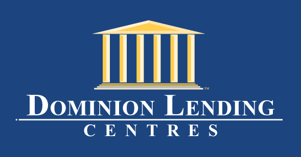 Dominion Lending Centres logo with gold columns on a blue background
