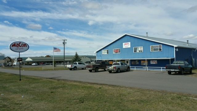 Macon facility exterior with parking lot and commercial building, supplier of Hilti Tools and construction products.