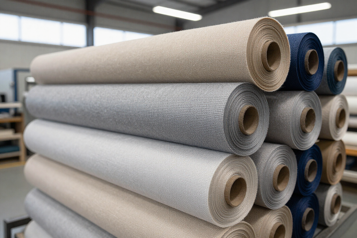 Capas de tela industrial superpuestas para bondeado, laminado y engomado